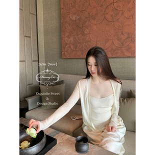 MummyCat下蛋喵 26新品 超细水溶羊毛日系温柔针织开衫 浅春梦境