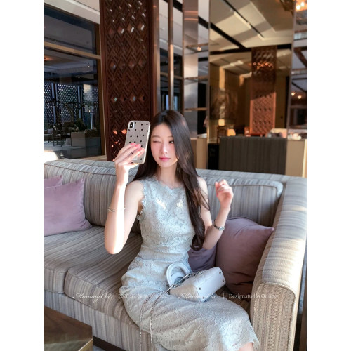 优雅浪漫股线蕾丝修身包臀连衣裙