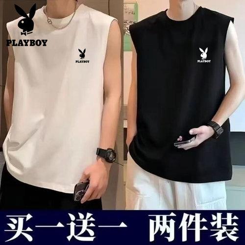 纯色运动汗背心男纯棉无袖T恤