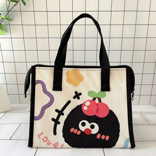 饭盒包手提袋加厚防水上班族带饭大容量保温餐包小学生可爱便当包