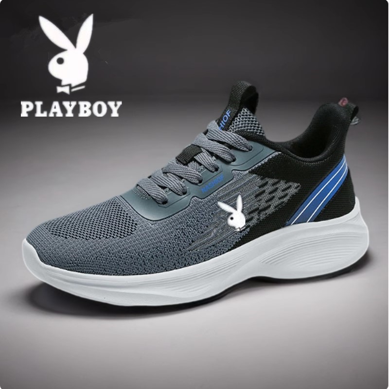 花花公子男鞋夏季运动鞋网面透气跑步鞋轻便软底韩版休闲鞋旅游鞋