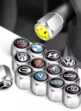 防盗汽车轮胎气嘴帽气门嘴盖电动摩托车胎芯套冒金属防尘盖帽通用