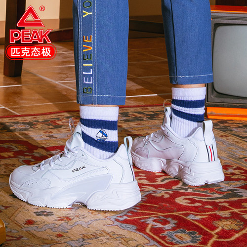 匹克态极女子时尚休闲厚底老爹鞋