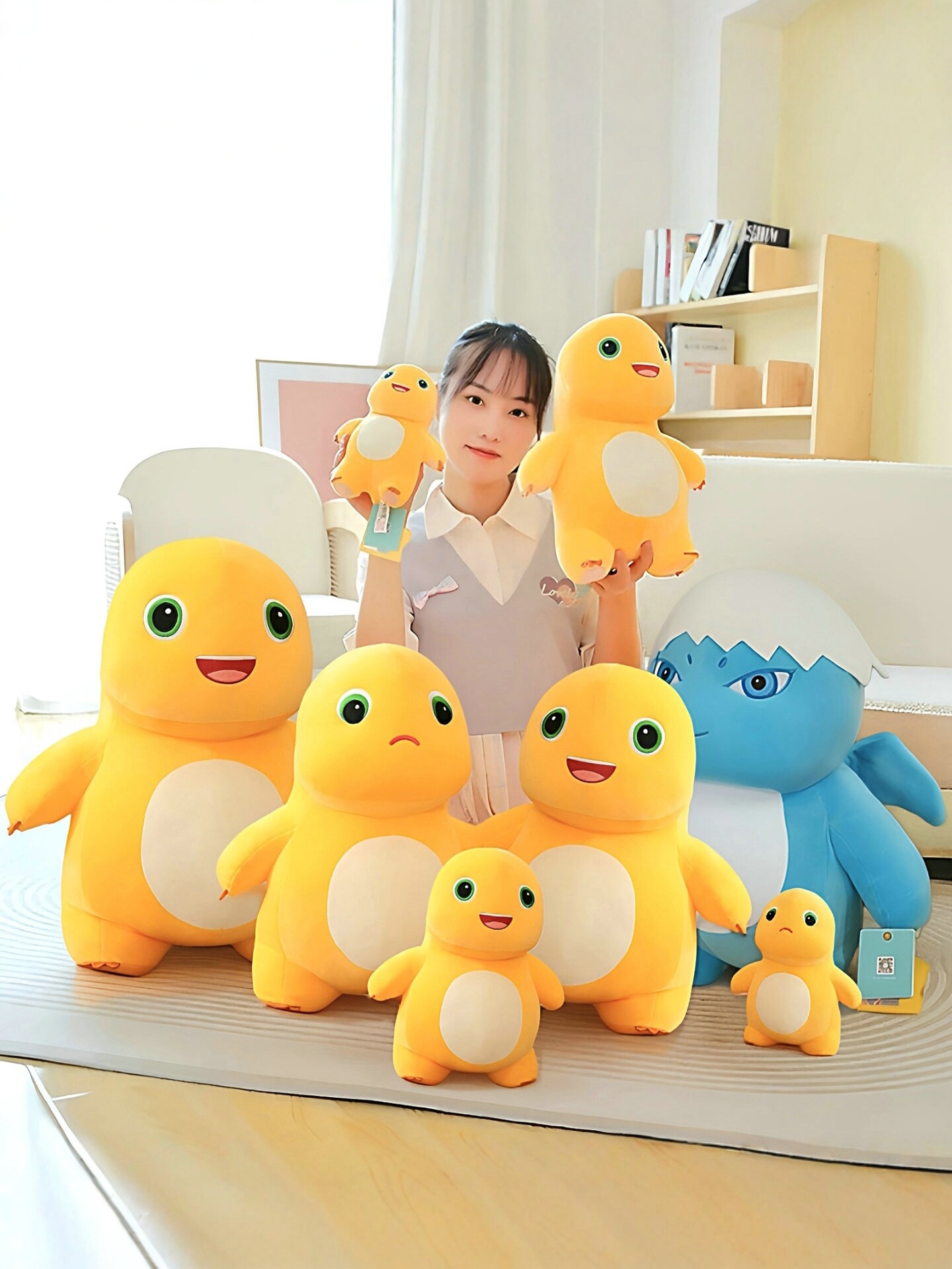 原版正品呆萌小奶龙公仔暴暴龙玩偶儿童娃娃抱枕毛绒玩具女友礼物