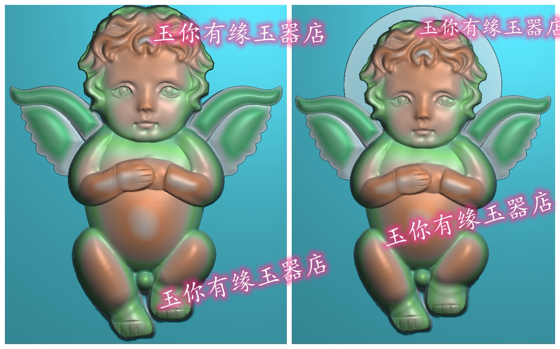 西方人物 小天使 童子宝宝精雕图jdp浮雕图bmp翅膀天使童子
