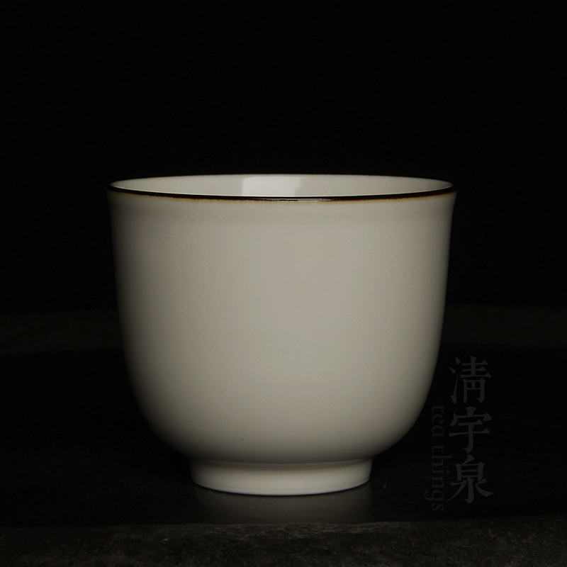 晓芳窑 早期勾款 定白釉 沐月杯 蔡晓芳 定窑白 羊脂凝润主人茶杯