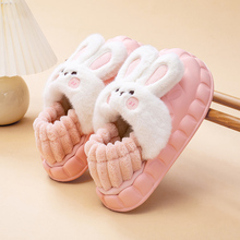 防水可拆卸棉拖鞋女士冬季外穿毛绒保暖室内家居防滑厚底包跟棉鞋