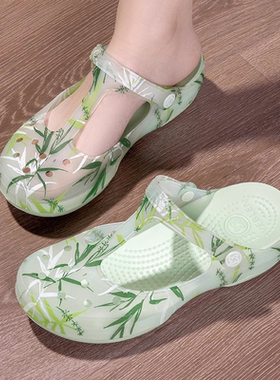 VEBLEN维布伦沙滩鞋女2025新款夏季凉鞋外穿旅游包头厚软底洞洞鞋