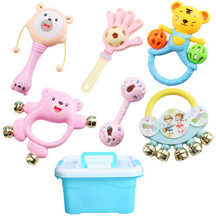 宝宝手摇铃棒铃婴儿早教智力乐器串铃铃铛 摇铃0-1岁儿童益智教具