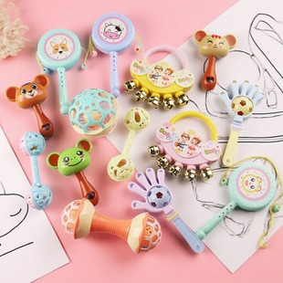 婴儿玩具摇铃早教训练6个月宝宝益智玩具0到9个月新生儿抓握沙锤