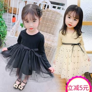 Váy bé gái 1-7 tuổi mùa thu 2019 dài tay phù hợp với áo cotton dễ thương hoạt hình váy len 3 - Váy