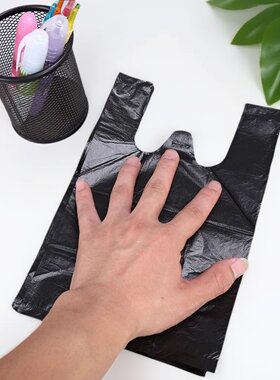 垃圾袋一次性超小号加厚迷你背心式猫屎黑色猫砂桌面垃圾桶塑料袋