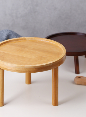 陶瓷花盆底座花架子增高架鱼缸酒缸架奇石摆件猫狗盆碗架出口实木