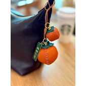 法羊皮柿柿如意挂件手工缝制包挂件车内挂饰真皮吉祥创意礼物