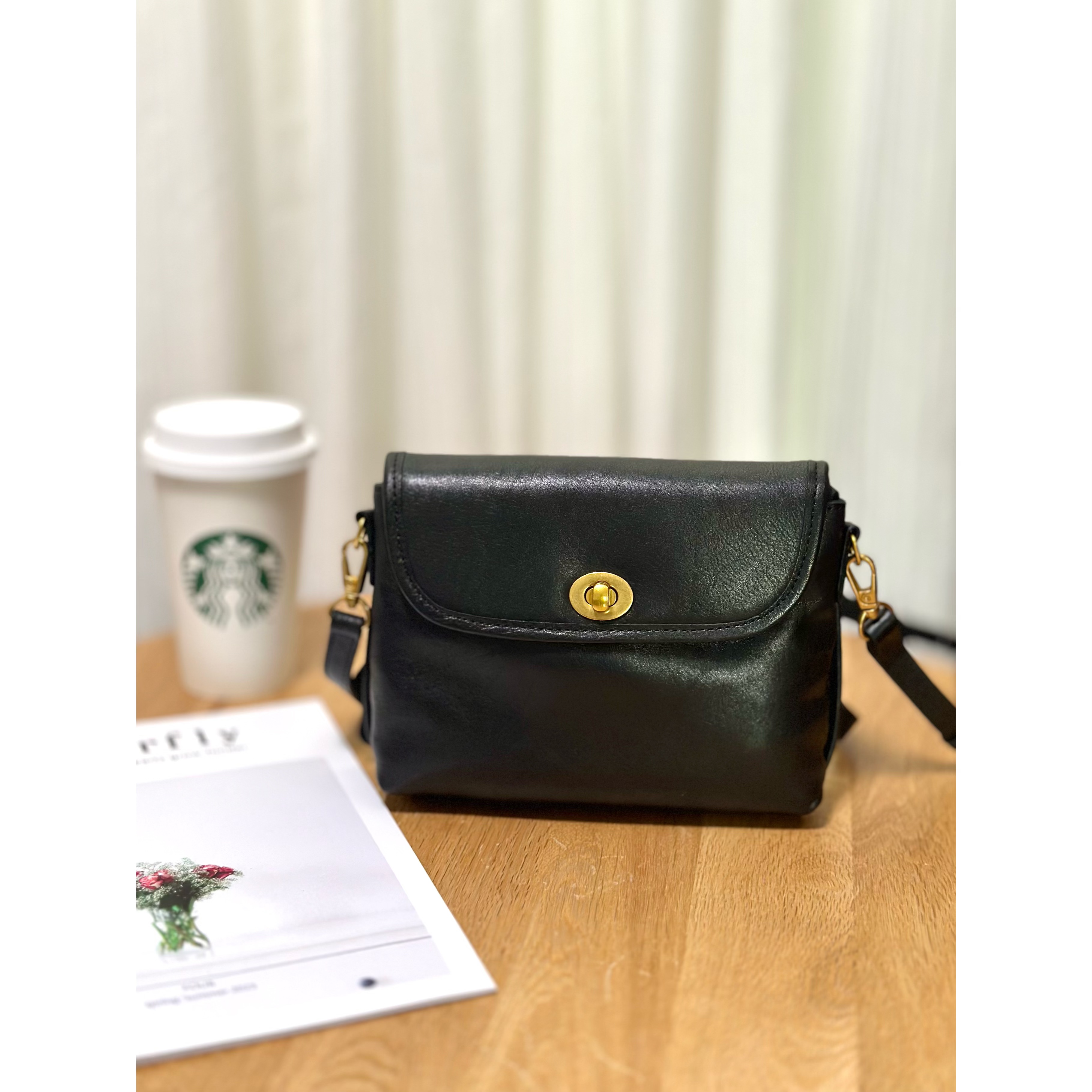 英伦风简约头层牛皮单肩斜挎包小方包真皮女包时尚百搭小包