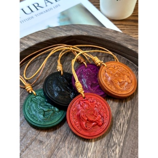 双面马牌挂件三层头层牛皮马年挂件真皮马挂件包挂件小马车挂饰