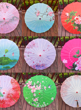 中国风油纸伞道具舞蹈伞演出舞台绸布装饰cos古风工艺伞古典江南