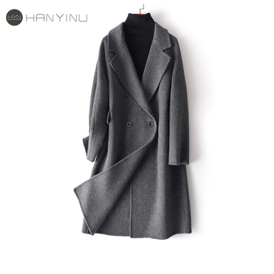 全羊毛呢大衣中长款韩版宽松外套