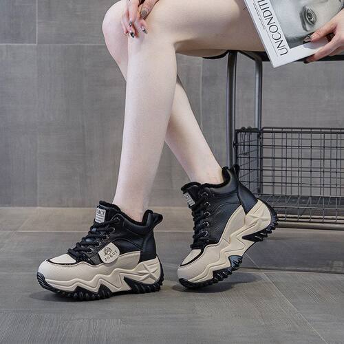 真皮老爹鞋女2026春秋网红爆款