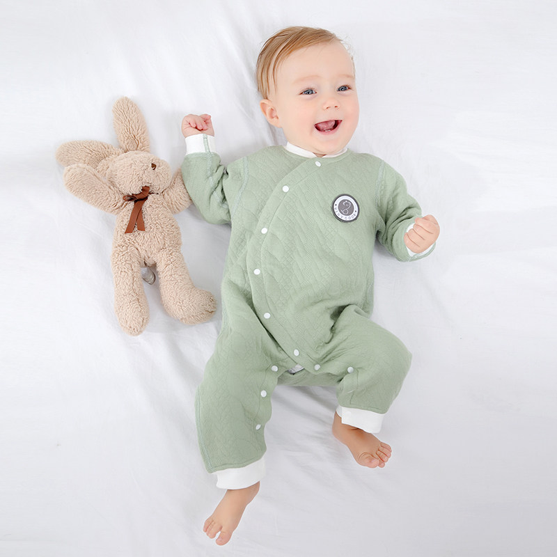 婴儿夹棉连体衣春秋款保暖冬季男女宝宝睡衣服哈衣爬服春秋季套装,童装/婴儿装/亲子装,连身衣/爬服/哈衣,淘宝优惠券,粉丝福利购,淘宝优惠卷
