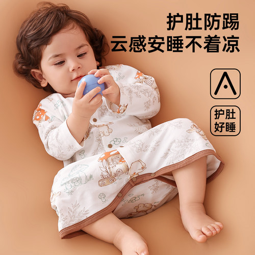 宝宝纯棉睡袍婴儿连体衣