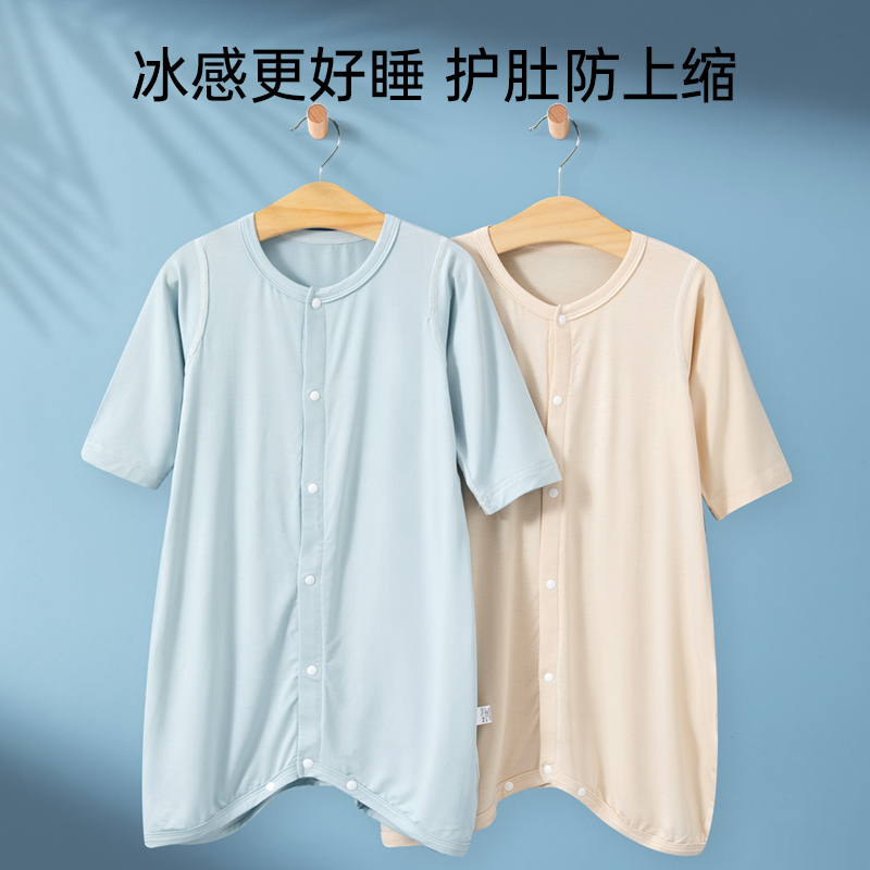 婴儿薄款睡衣宝宝长袖睡袍