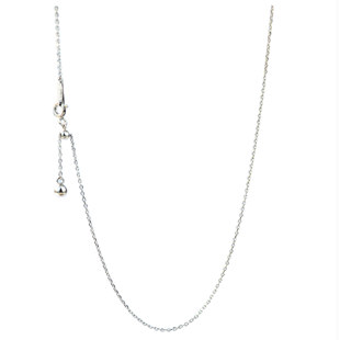 可调节 超细锁骨链 项链 925纯银镀白金 Y字 银珠 女 Y型 可滑动