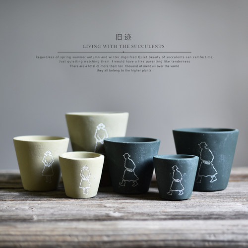 北欧侘寂风迷你创意花盆