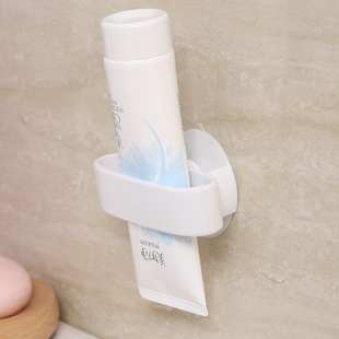日本浴室置物架创意卫生间吸盘牙膏挂架吸壁式 洗面奶壁挂收纳架子