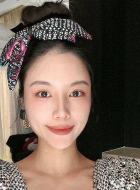 LASS LIZ原创设计发卡2025秋冬新款气质百搭蝴蝶结头箍日常通勤