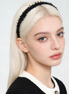 LASS LIZ原创设计师发卡2026春新款小香优雅头箍黑色细边减龄发箍