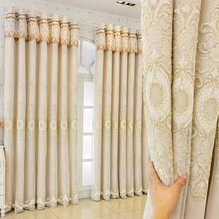窗纱窗帘一体遮光2025新款客厅轻奢现代简约卧室双层带纱高档欧式
