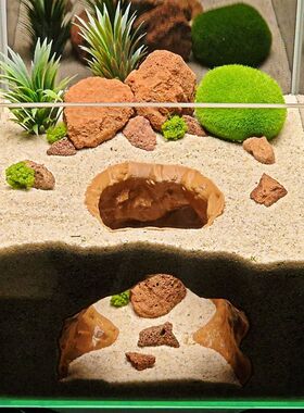 跨境水族鱼缸天坑洞穴缸造景辅助Cave15悬崖地形分割装饰摆件