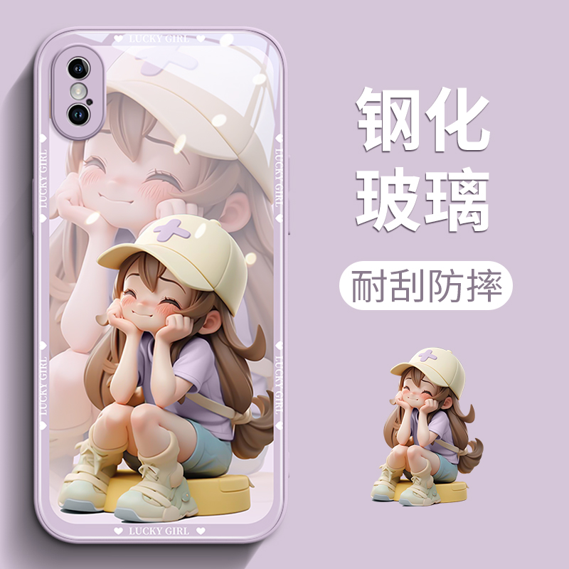 多巴胺适用苹果x手机壳iphonexr保护套iphonexsmax玻璃10新款xmax女孩iPhonex小众xr防摔xsxmax十xsmax的xs薄