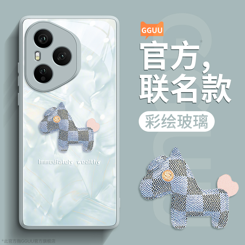 适用华为荣耀400玻璃壳洛可可