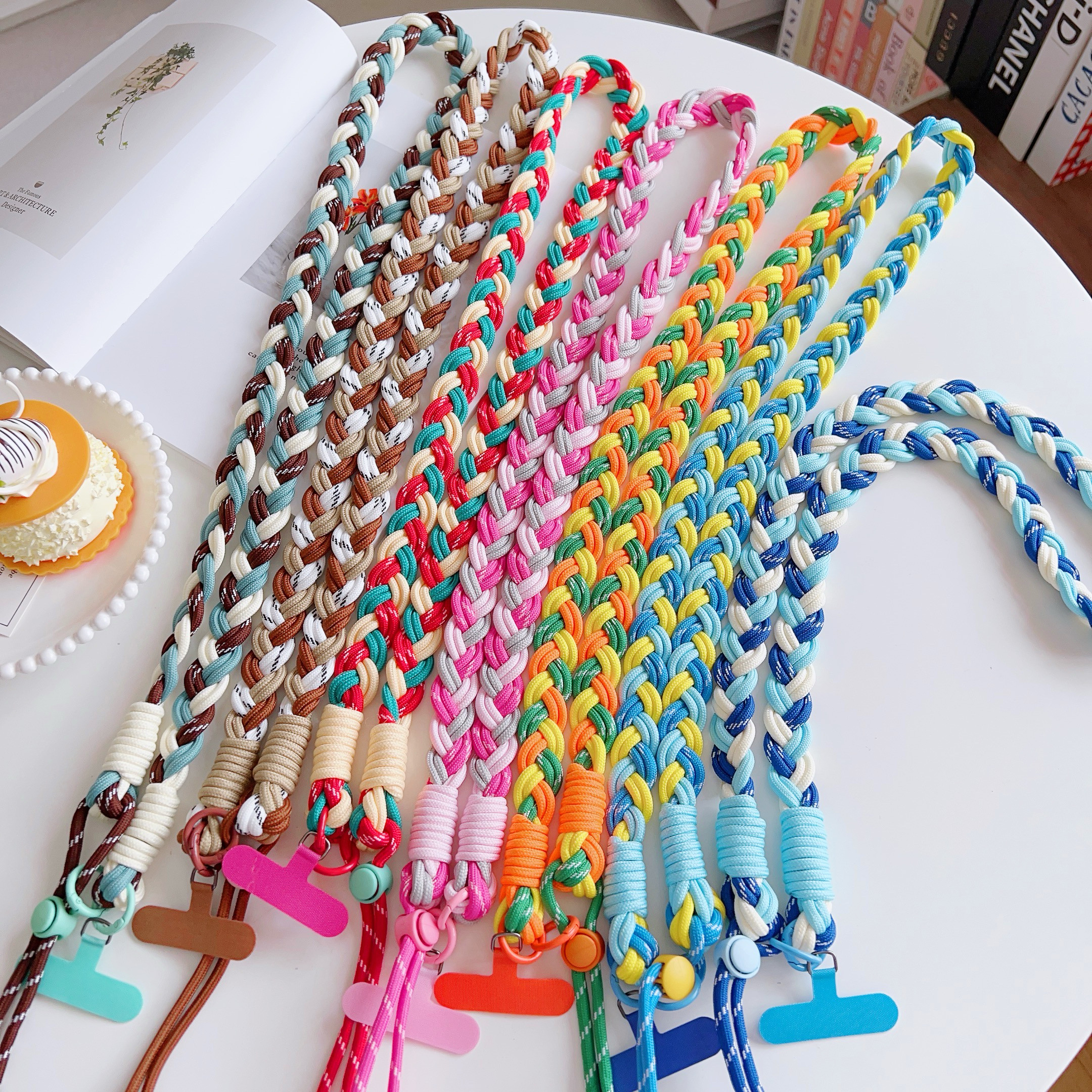 加粗大麻花编织斜跨背带手机挂绳长款可调节挂脖侧背宽版带子女款高端挂链绳子不勒脖小蜜蜂包包链条防丢套绳