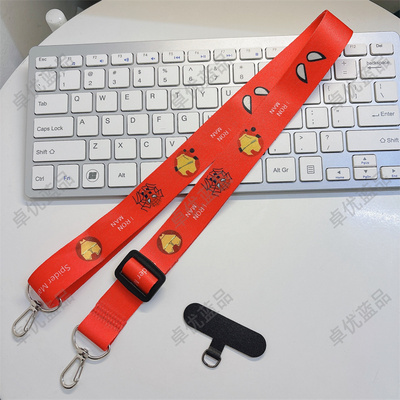 新年款红色蜘蛛侠手机挂绳背带