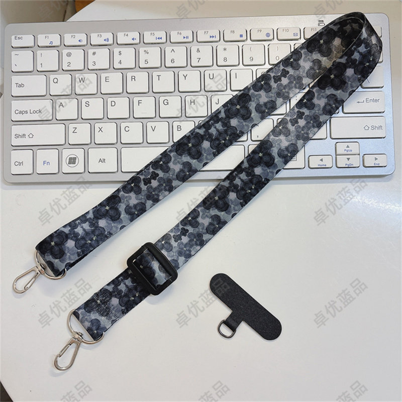 百搭手机挂绳宽版斜挎侧身背带女款高端彩绘涤纶带子长款挂脖链不勒脖斜跨小蜜蜂挂件手机壳套旅游防丢防盗绳