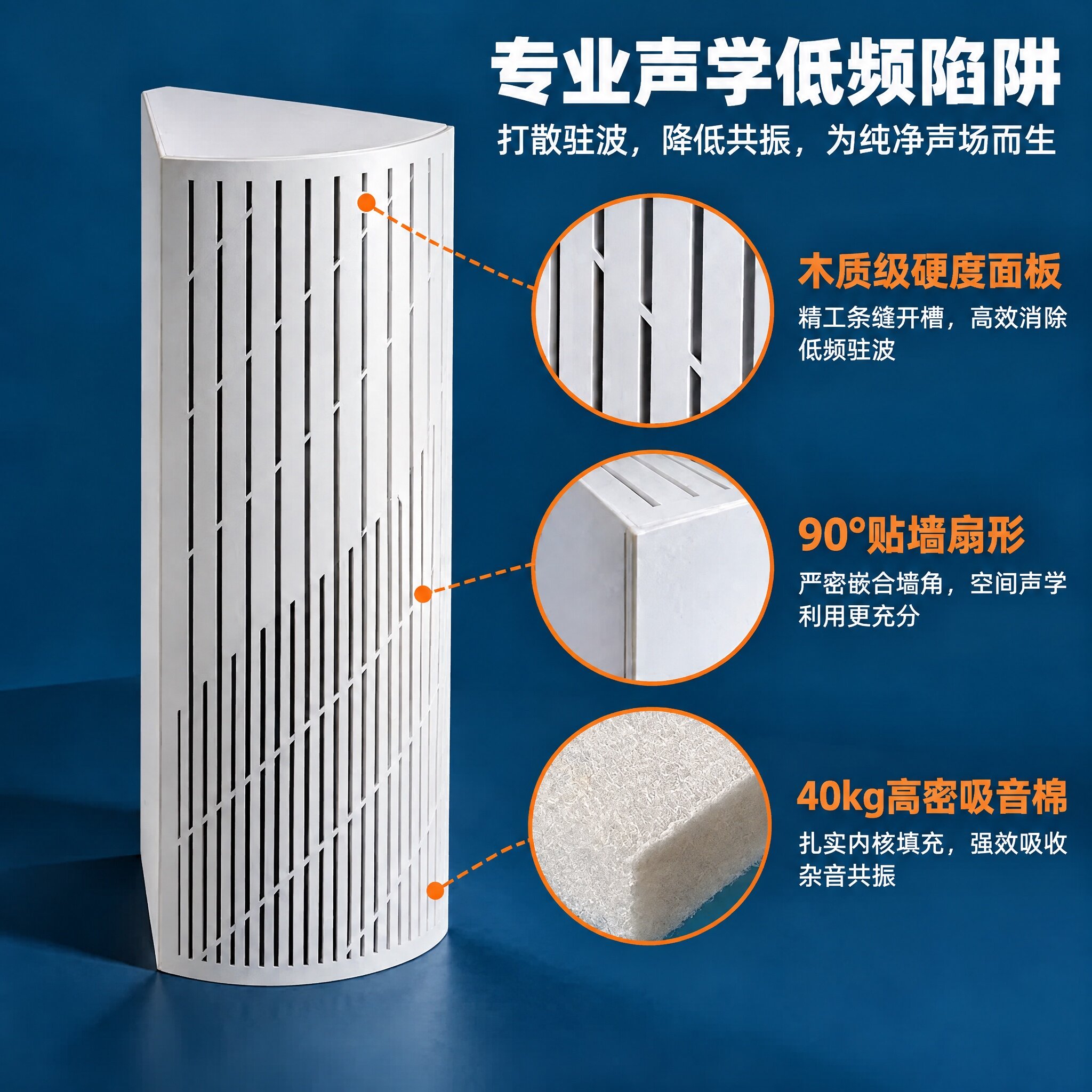 低频陷阱聚酯纤维打散高密度吸收
