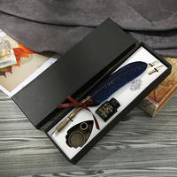 Retro quill pens, British dip pens, European dip fountain pens, ink gift box, dip pens as a birthday gift for the start of the school year thumbnail 5