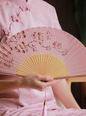 古风扇子樱花日式折叠扇旗袍走秀