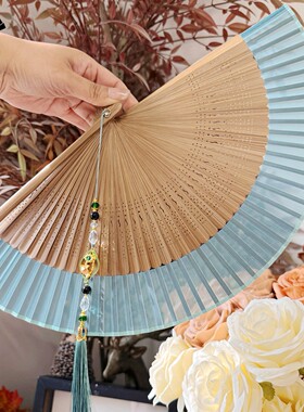 44方顺滑古风小扇子折扇纯色简约