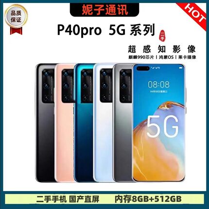 二手华为Huawei P40pro手机5g全网通双待备用8GB+512GB工作机