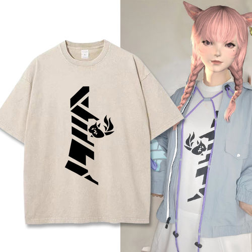FF14最终幻想14同人T恤日常纯棉