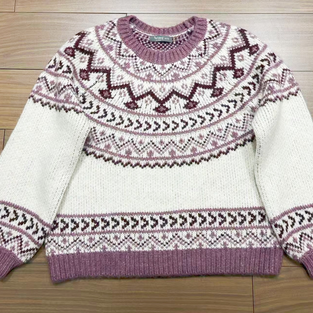 日单加厚提花毛衣女2025冬季新款套头针织衫长袖圆领保暖外时尚套