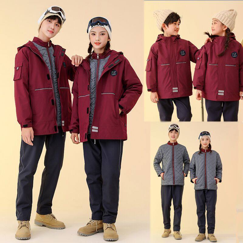 高中小学生校服秋冬冲锋衣裤三件套五六七八年级男女班服夹棉外套,童装/婴儿装/亲子装,校服/园服,淘宝优惠券,粉丝福利购,淘宝优惠卷