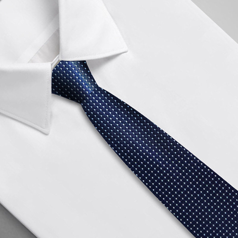 Glamour Concise格雷凯斯时尚高端真丝手打商务正装领带男深蓝GC