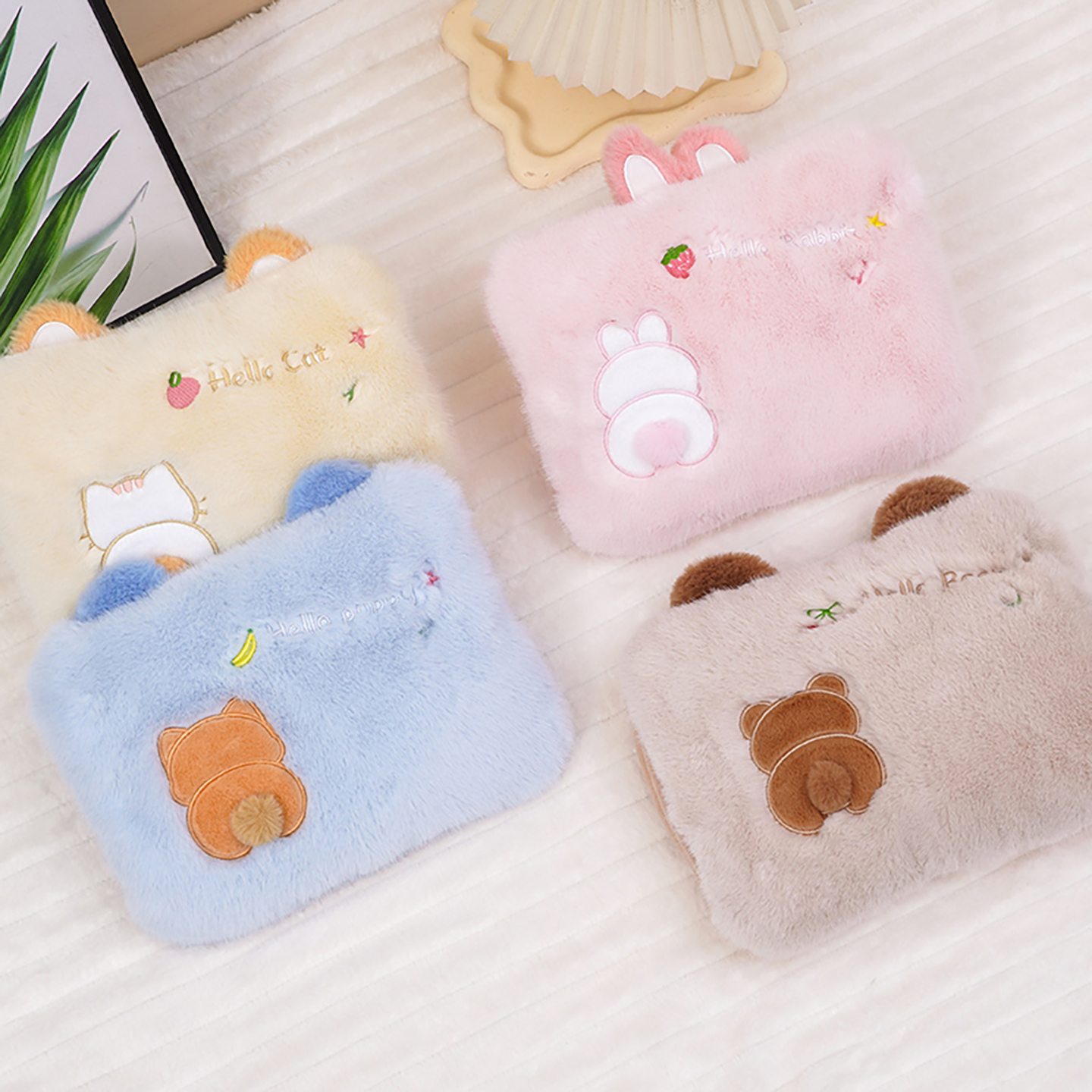 充电式热水袋通用毛绒