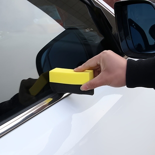 美容轮胎边角擦月牙形轮胎上光海绵打蜡神器手动月牙型清洗死角