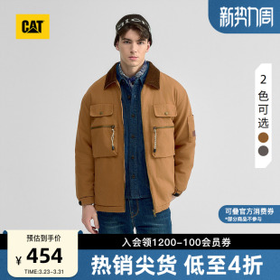 灯芯绒翻领夹克长款 工装 棉服外套 经典 CAT卡特25秋冬男士